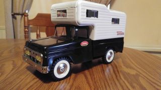 Restored Vintage Tonka Truck Camper 0530,  Rare Black And White Paint Scheme