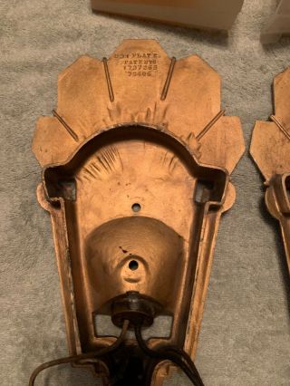 Antique Williamson Beardslee Art Deco Sconce and Shade (Pair) 4