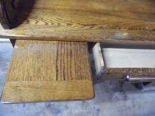 Vintage 7 Drawer Oak Rolltop Desk With 2 Writing Boards 7