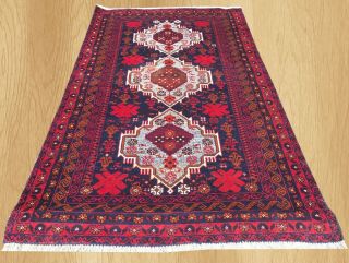Top Quality Hand Knotted Vintage Afghan Adras Khan Balouch Wool Area Rug 6 X 4