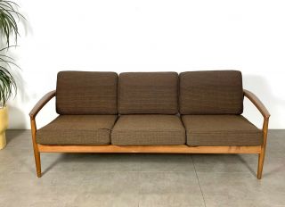 Vintage Mid Century Danish Modern Teak Spindle Sofa Couch Folke Ohlsson Dux 1960 2