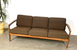 Vintage Mid Century Danish Modern Teak Spindle Sofa Couch Folke Ohlsson Dux 1960 4