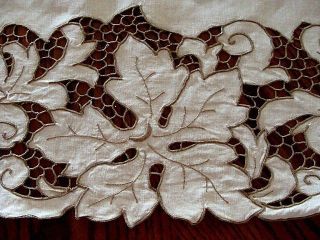 Vintage Madeira Linen Tablecloth 84 
