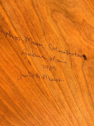 Thomas Moser cherry desk table Signed and Dated 1989 2