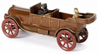 Ca1920 Large Cast Iron Rag Top Touring Car By A.  C.  Williams Paint 12 "