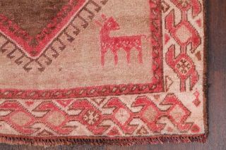 Antique Geometric Tribal Light Brown Gabbe Oriental Area Rug Hand - Knotted 3 