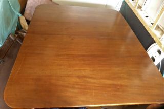 QUALITY CHIPPENDALE ANTIQUE c19th DINING TABLE with 3 LEAVES MAHOGANY 2