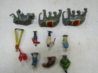 PRE WAR BRITAINS DIECAST LEAD CIRCUS SCENE ANIMALS,  CLOWNS,  RINGMASTER,  RARE 2