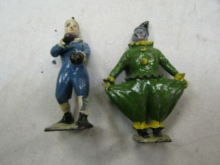 PRE WAR BRITAINS DIECAST LEAD CIRCUS SCENE ANIMALS,  CLOWNS,  RINGMASTER,  RARE 5