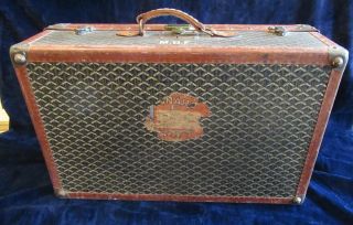 Goyard Suitcase Sized Trunk with Assorted Travel Labels 3