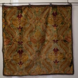 Victorian Tapestry With Center Medallion 19th Century.