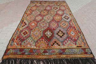 Anatolia Kilim Turkish Rug Area Rug Floor Rug Wool Kelim Rug 70,  4 " X115,  3 " Carpet