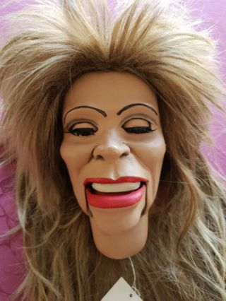Tina Turner Wooden Carved Head Professional String Puppet Marionette Doll Ooak
