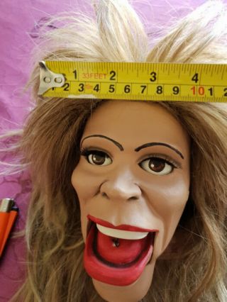 Tina Turner wooden carved head professional string puppet marionette doll Ooak 4