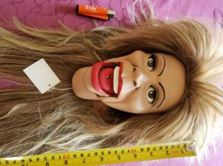 Tina Turner wooden carved head professional string puppet marionette doll Ooak 5