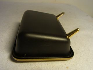Mid Century 50 ' s Austria Black Brass Cigarette Box A 10