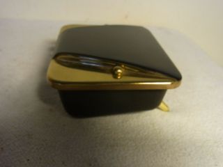 Mid Century 50 ' s Austria Black Brass Cigarette Box A 4