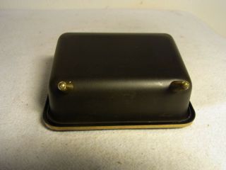 Mid Century 50 ' s Austria Black Brass Cigarette Box A 7