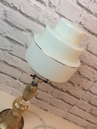 Fully 1920 ' s Art Deco Opaline Shade Table Lamp. 4