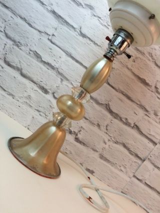 Fully 1920 ' s Art Deco Opaline Shade Table Lamp. 5