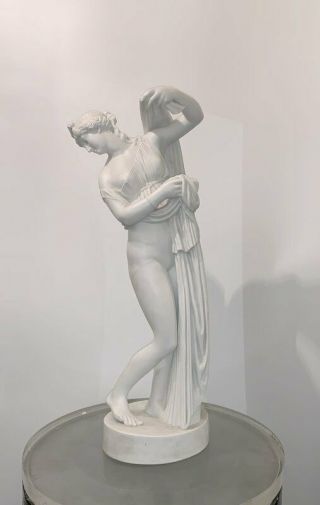 19th Century Classical Nude Sculpture Venus Callipyge - Parian Figure