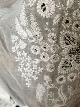 Remarkable Antique Early 19th C.  LADIES BONNET Needle Normandy lace on Muslin 2