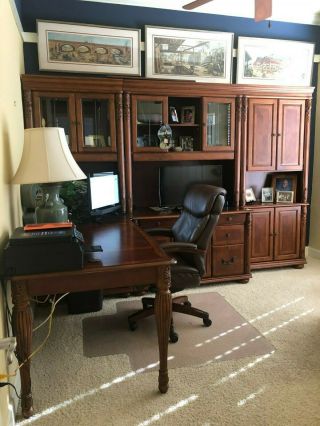 Elegant Partners Desk And Bookcase Unit