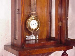 FABULOUS ANTIQUE GERMANY WALL CLOCK REGULATOR 8 DAY 1880 VIENNA CROWN NUT BOX 7