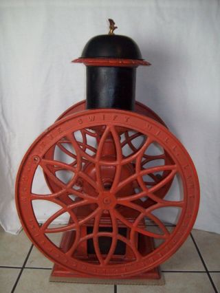 Antique 1875 Cast Iron Swift Mill NO.  15 Mercantile Coffee Bean Grinding Mill 10