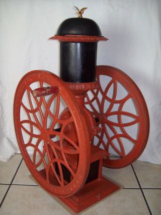 Antique 1875 Cast Iron Swift Mill NO.  15 Mercantile Coffee Bean Grinding Mill 7