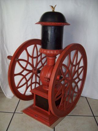Antique 1875 Cast Iron Swift Mill NO.  15 Mercantile Coffee Bean Grinding Mill 9