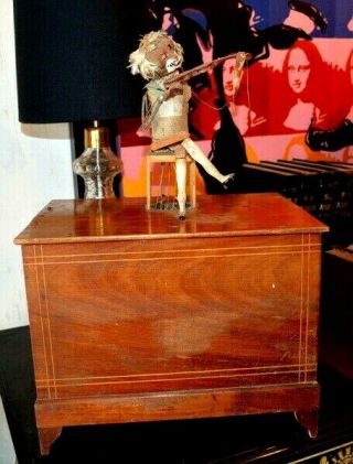 1875 French Antique Automata Automaton Mechanical Toy Monkey Musician Violin
