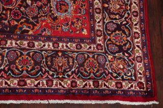 Vintage Traditional Floral Kashmar Oriental Area Rug Hand - Knotted Red 10x13 Wool