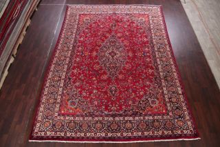 VINTAGE Traditional Floral Kashmar Oriental Area Rug Hand - Knotted RED 10x13 WOOL 3