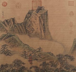 Song Dynasty Fan Kuan Signed Old Chinese Hand Painted Calligraphy Scroll 9