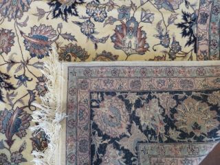 8 ' X 10 ' Vintage Hand Made Persian Isfahan Tabriz Design Wool Rug Carpet Organic 12