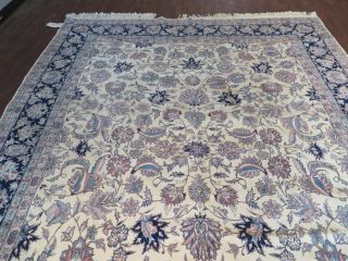 8 ' X 10 ' Vintage Hand Made Persian Isfahan Tabriz Design Wool Rug Carpet Organic 4