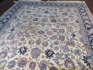 8 ' X 10 ' Vintage Hand Made Persian Isfahan Tabriz Design Wool Rug Carpet Organic 9