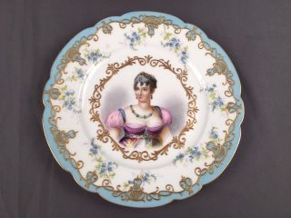 Sevres 1844 Caroline Bonaparte Hand Paint Custom Order Chateau Tuileries