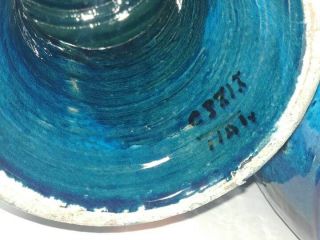 Bitossi Aldo Londi Rimini Blue Large Rooster MCM Italy Art Pottery Italian 10