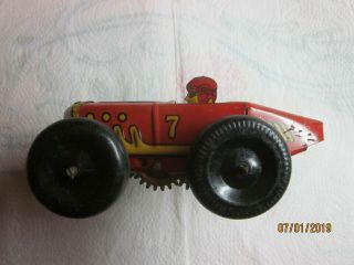 Marx No.  7 Wind - Up Race Car Made In Usa