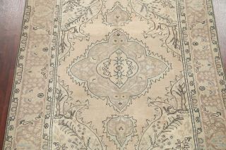 Vintage MUTED Geometric Distressed Oriental Area Rug Hand - Knotted Wool 6x10 3