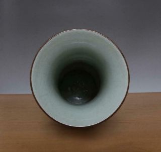 Guan Signed Antique Chinese Celadon Chinaware Guan Kiln Porcelain Vase 3