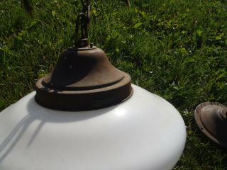 RARE VINTAGE OLD SCHOOL HOUSE LIGHT,  CEILING FIXTURE 2