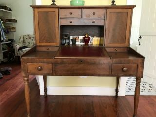 Antique Southern Plantation Desk - Mahogany And Walnut
