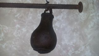 Antique Cast Iron Balance Beam Scale Hanging Primitive Farm Tool 17.  5 