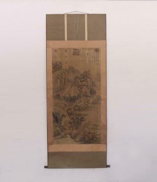 Ming Dynasty Wen Zhengming Signed Old Chinese Hand Painted Calligraphy Scroll