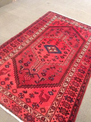 Spectacular Rare Tribal vintage Authentic Persian Area Rug 4 x 7 Wool knotted A, 2