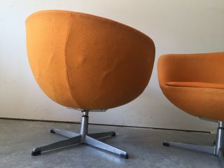 Auth Adrian Pearsall Club Lounges Swivel Chairs Vtg Mid Century Modern 3251 - C 11