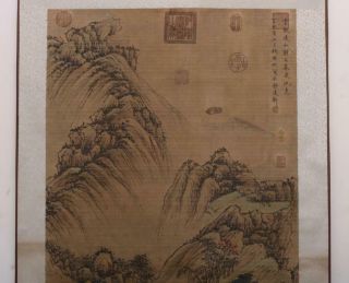 Qing Dynasty Qian Weicheng Signed Old Chinese Hand Painted Calligraphy Scroll 3